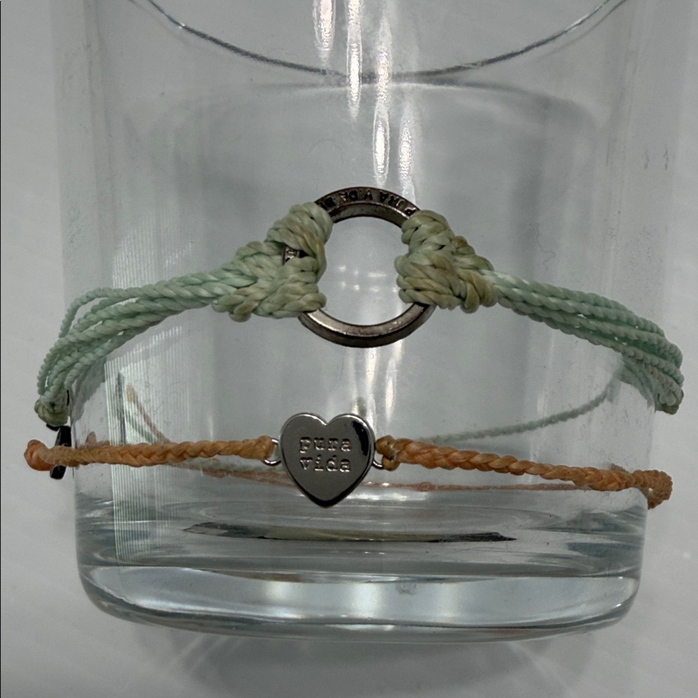 Pura Vida Seafoam and Beige Bracelet Duo